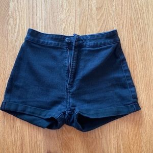 Black bershka shorts